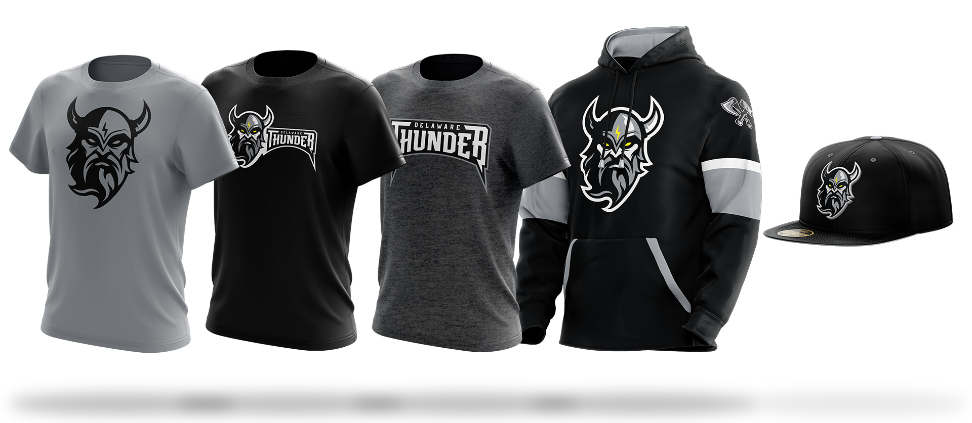 sports merchandising design for Delaware Thunder