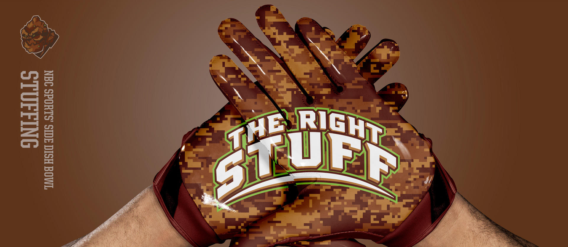 Stuffing Gloves - Football Uniform Design for NBC Sports Thanksgiving Side Dish Bowl