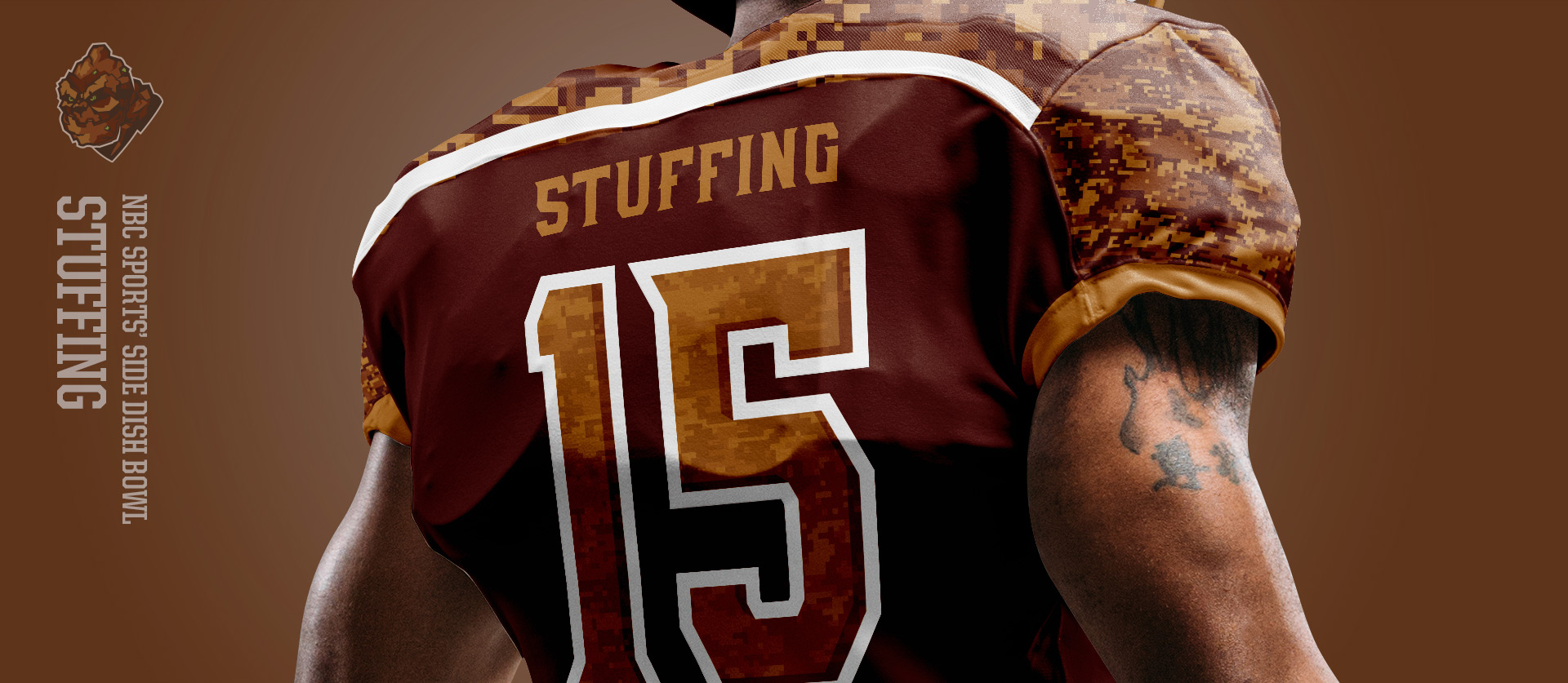 Stuffing Back - Football Uniform Design for NBC Sports Thanksgiving Side Dish Bowl